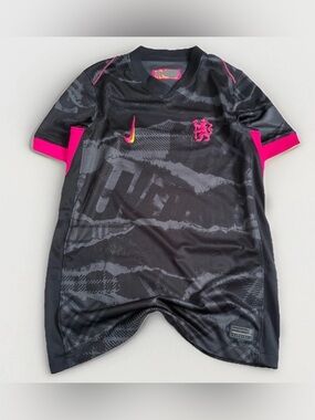 Nike Chelsea FC 24 25 Third Jersey Black Pink YOUTH Medium Soccer UK Blues Rare